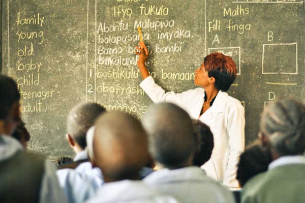 Teacher Patricia   Grade 1 Bemba lesson