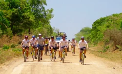group on road